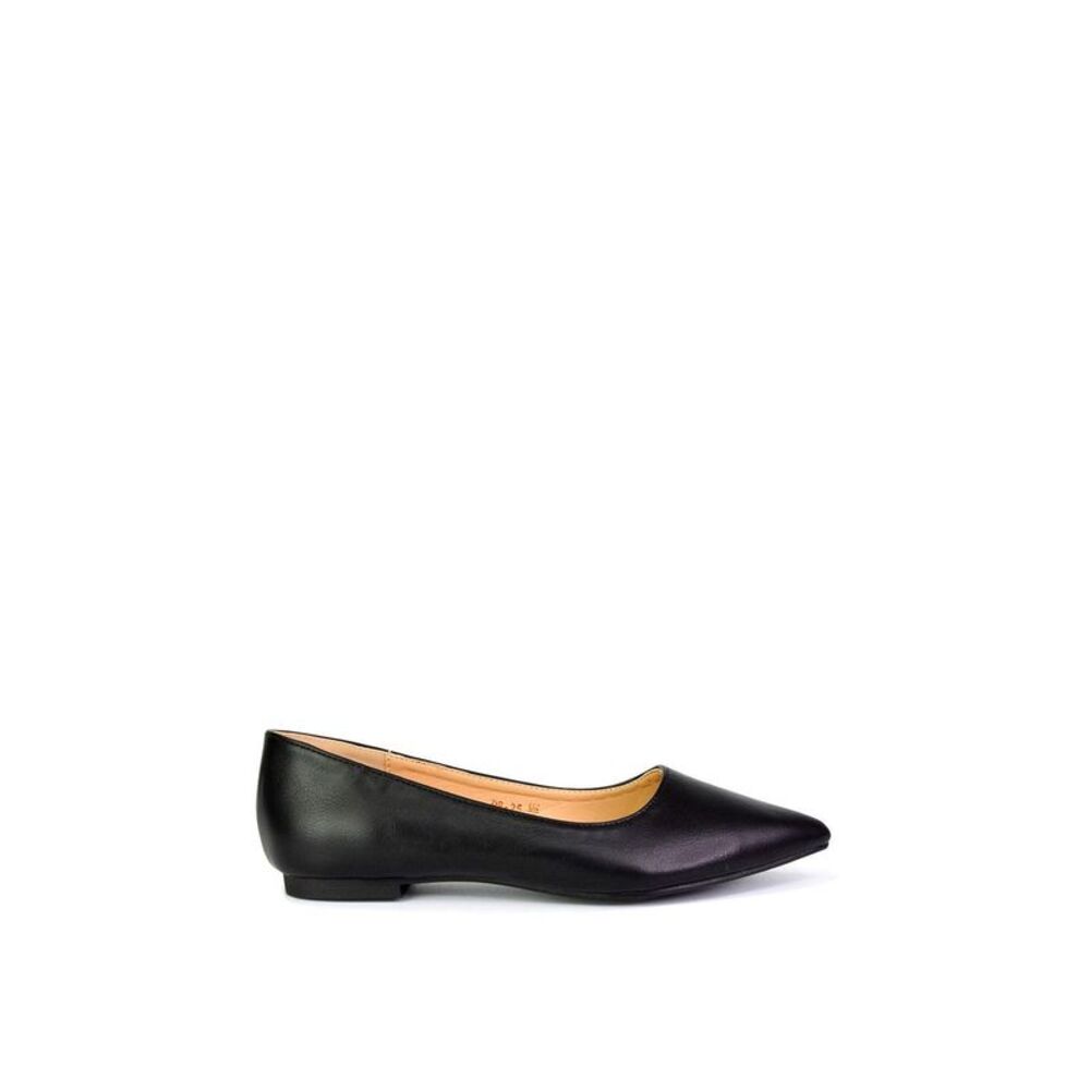 XY London Womens/Ladies Bubbles Pointed Flat Ballerina Flats / Black